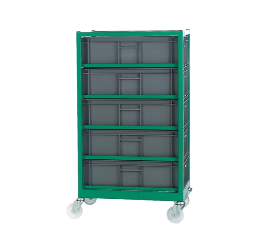 Mobile Container Rack With 5 Containers
