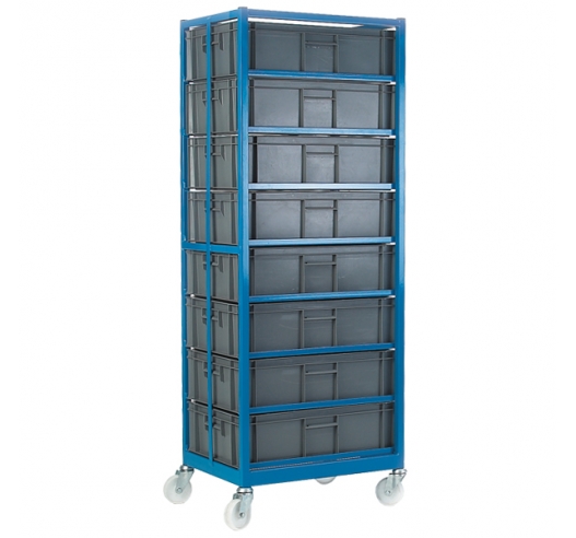 Mobile Container Rack With 8 Containers