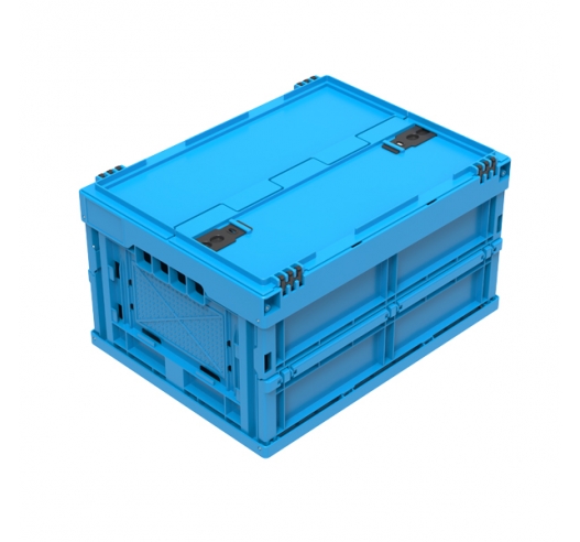 Closed Lid On Folding Box in Blue