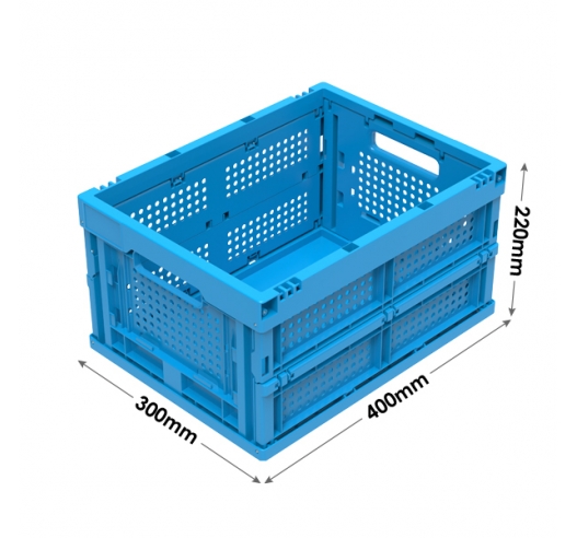 Perforated Folding Container In Blue