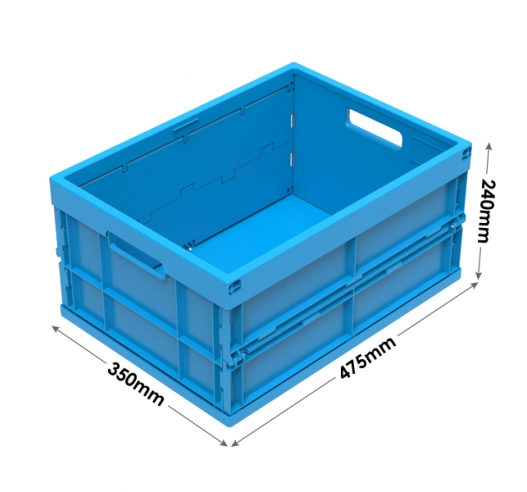 Folding Box In Blue Dimensions