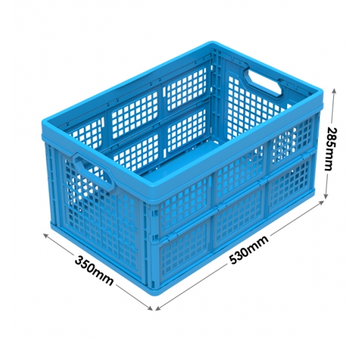 Perforated Folding Container In Blue