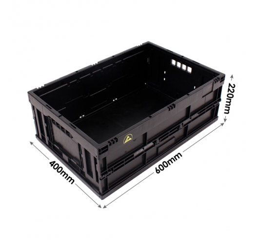Black Conductive Folding Container