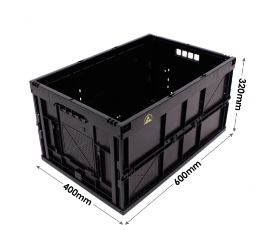 Electro Conductive Folding Box In Black