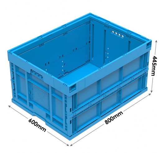 Folding Container In Blue Dimensions