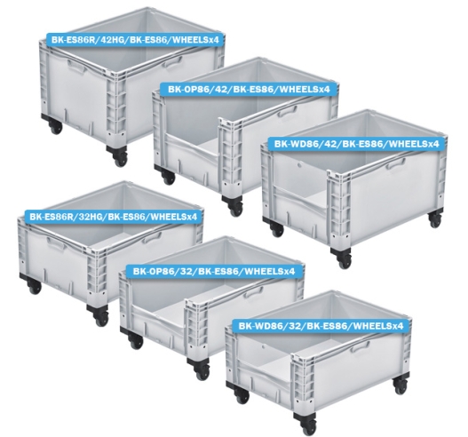 Large Euro Containers with Castors