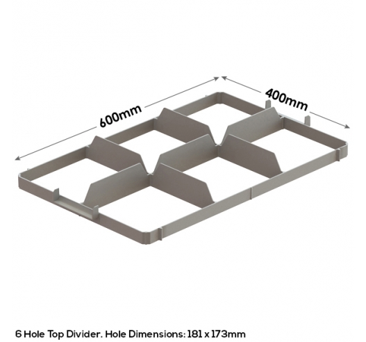 6 Part Glass Divider