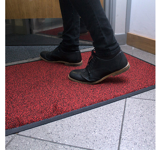 Washable Entrance Matting In Red