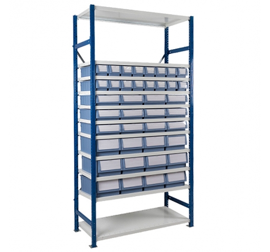 Expo 4 Shelving Bay A with Shelf Trays