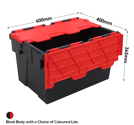 Black Recycled Plastic Crates 65 Litres