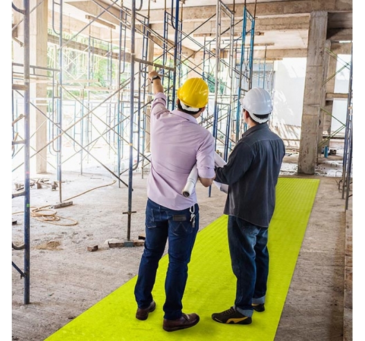 SitePath High Visibility Matting In Construction Site