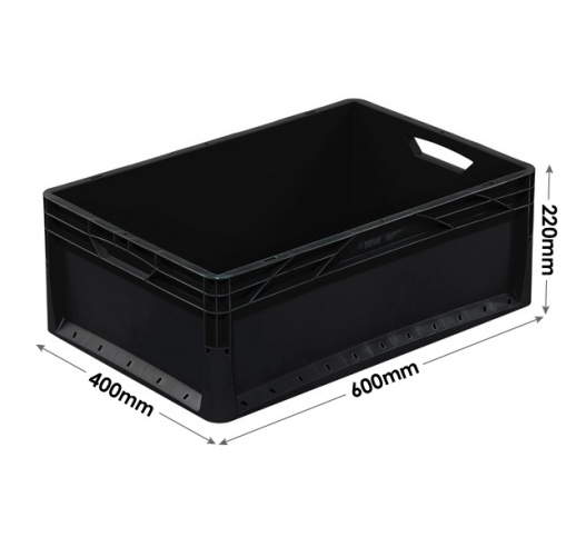 600 x 400 Black Lightline Euro Container