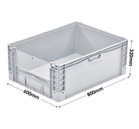 Open End Euro Picking Container with Translucent Door