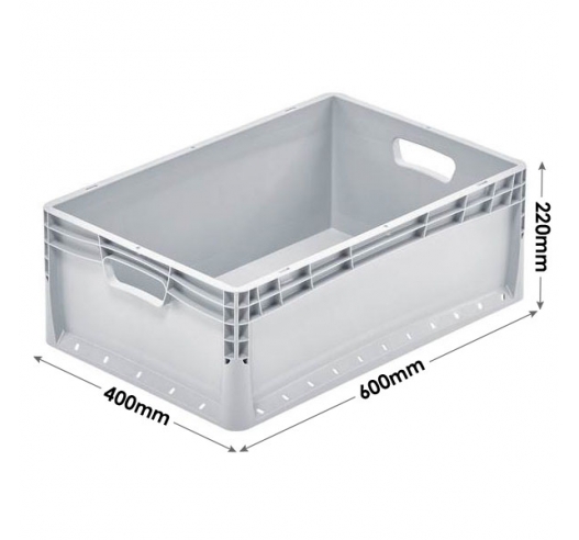 600 x 400 Grey Lightline Euro Container Dimensions