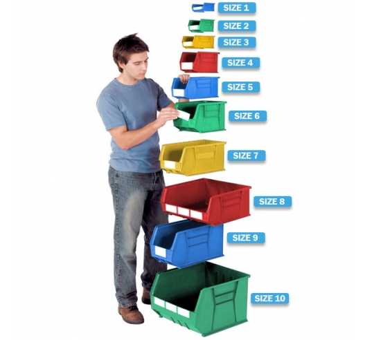 Coloured Picking Containers Sizes