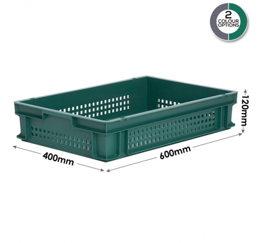 Green Plastic Ventilated Food Tray