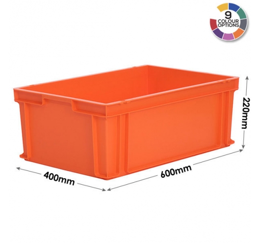 Orange Plastic Stacking Containers - M201A