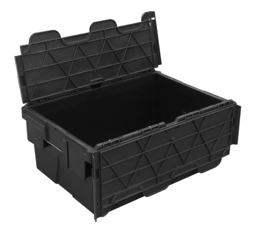 45 Litre Black Plastic Storage Box