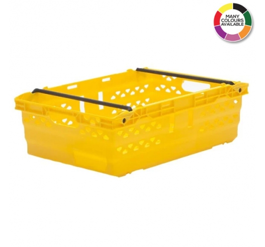 Yellow Supermarket Style Bale Arm Crates