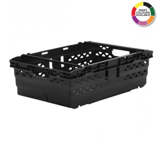 Black Supermarket Style Bale Arm Crates