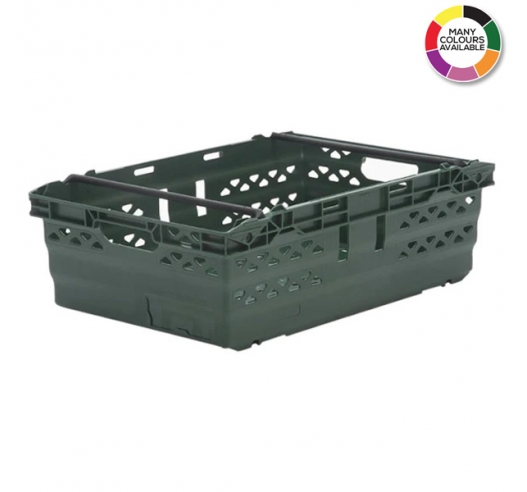 Green Supermarket Style Bale Arm Crates