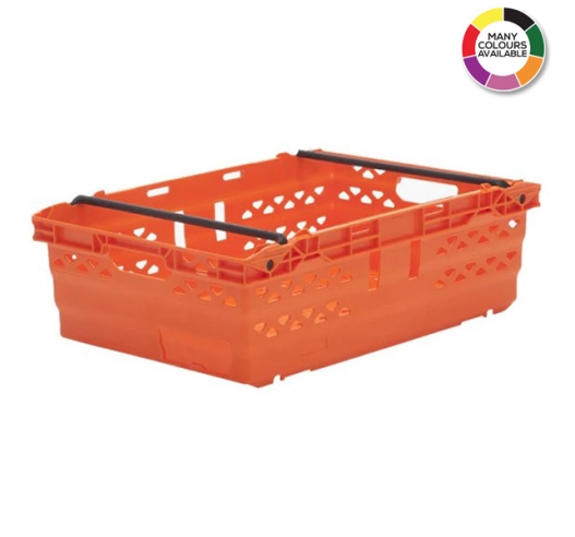 Orange Supermarket Style Bale Arm Crates