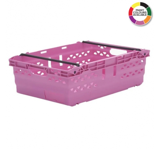 Pink Supermarket Style Bale Arm Crates
