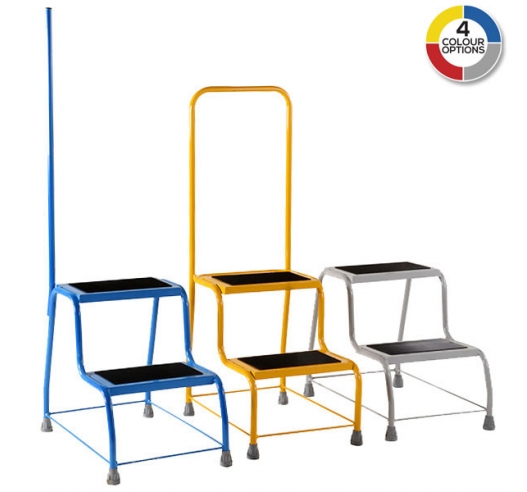 Robust Coloured Portable Steps Group