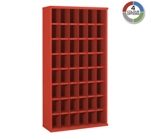 Steel Bin Cabinet In Red