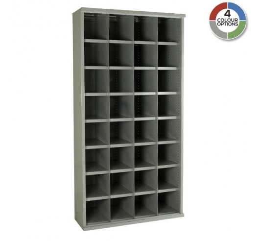 Steel Bin Cabinet In Grey