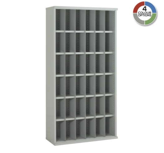 Steel Bin Cabinet In Grey
