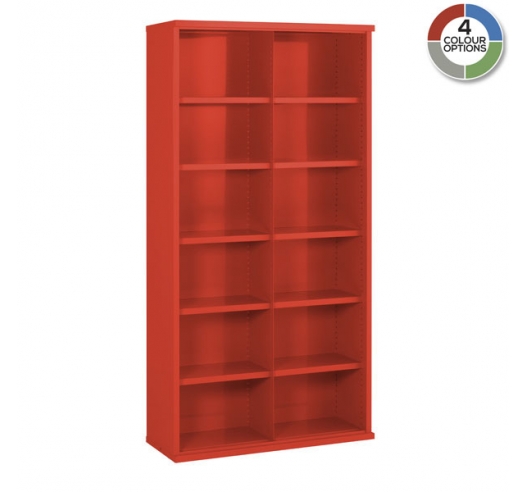 Steel Bin Cabinet In Red