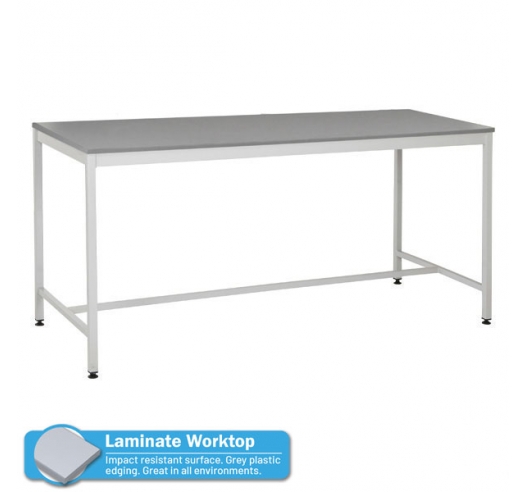 Square 4-leg design workbench with Laminate Worktop