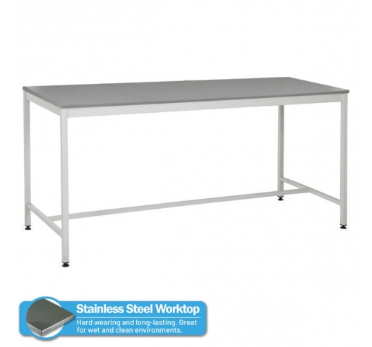Traditional Square 4-leg Frame Design Workbench with Stainless Steel Worktop