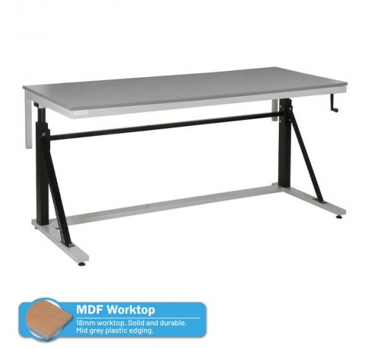 Adjustable Height Cantilever Workbench with MDF Worktop