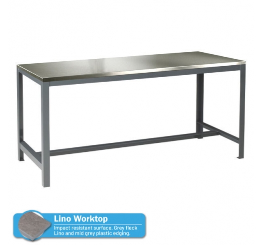 Extra Heavy Duty Engineering Workbench with Lino Worktop