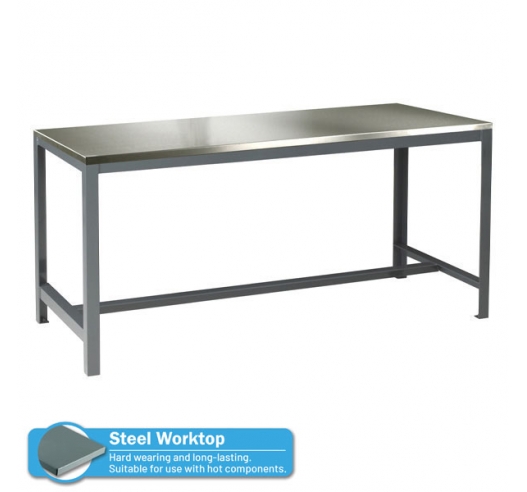 Extra Heavy Duty Engineering Workbench with Steel Worktop