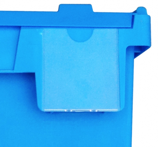 Clear Plastic Label Holder for 55 Litre Attached Lid Containers