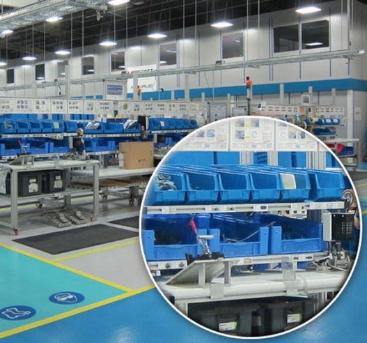 Picking Containers in a Factory Setting