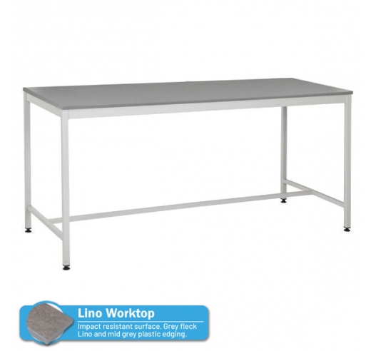Traditional Square 4-leg Frame Design Workbench with Lino Worktop