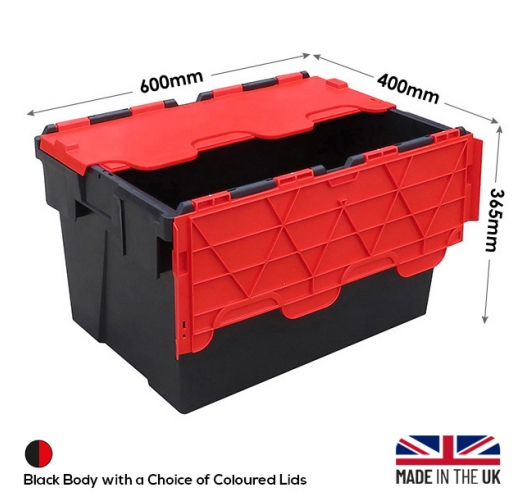 Black Recycled Plastic Crates 65 Litres