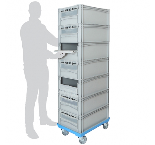 Order Picking Trolley With 7 Euro Containers