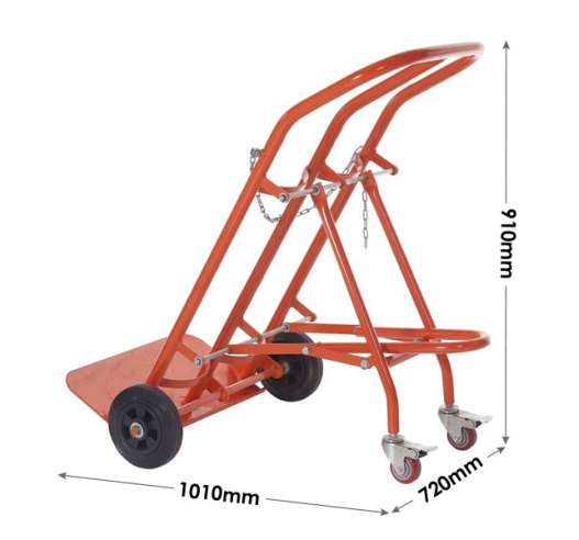 Double Cylinder Folding Trolley Dimensions