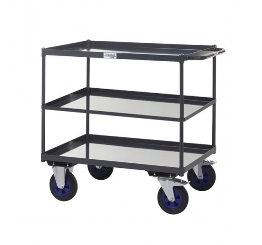 Shelf Trolleys with 3 Tier Steel Shelving