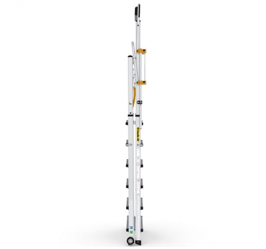 Folding Telescopic Large Platform Stepladder Folded
