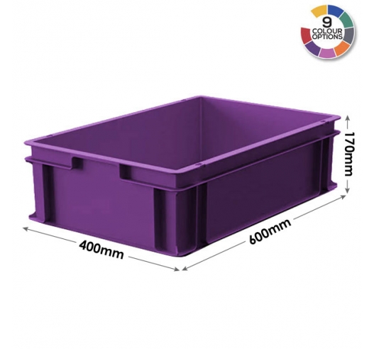 Purple Plastic Stacking Containers - M208A