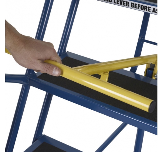 Warehouse Essentials Safety Steps Handlock Mechanism In Use