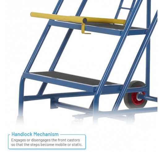 Warehouse Essentials Safety Steps Handlock Mechanism