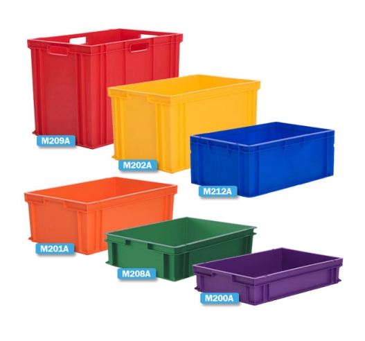 Coloured Stacking Euro Containers Range