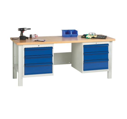 Heavy Duty Workbench With Drawers In Use